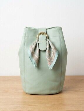 Vintage Coach Soho Sling Backpack Leather Aqua Mint Green 4160